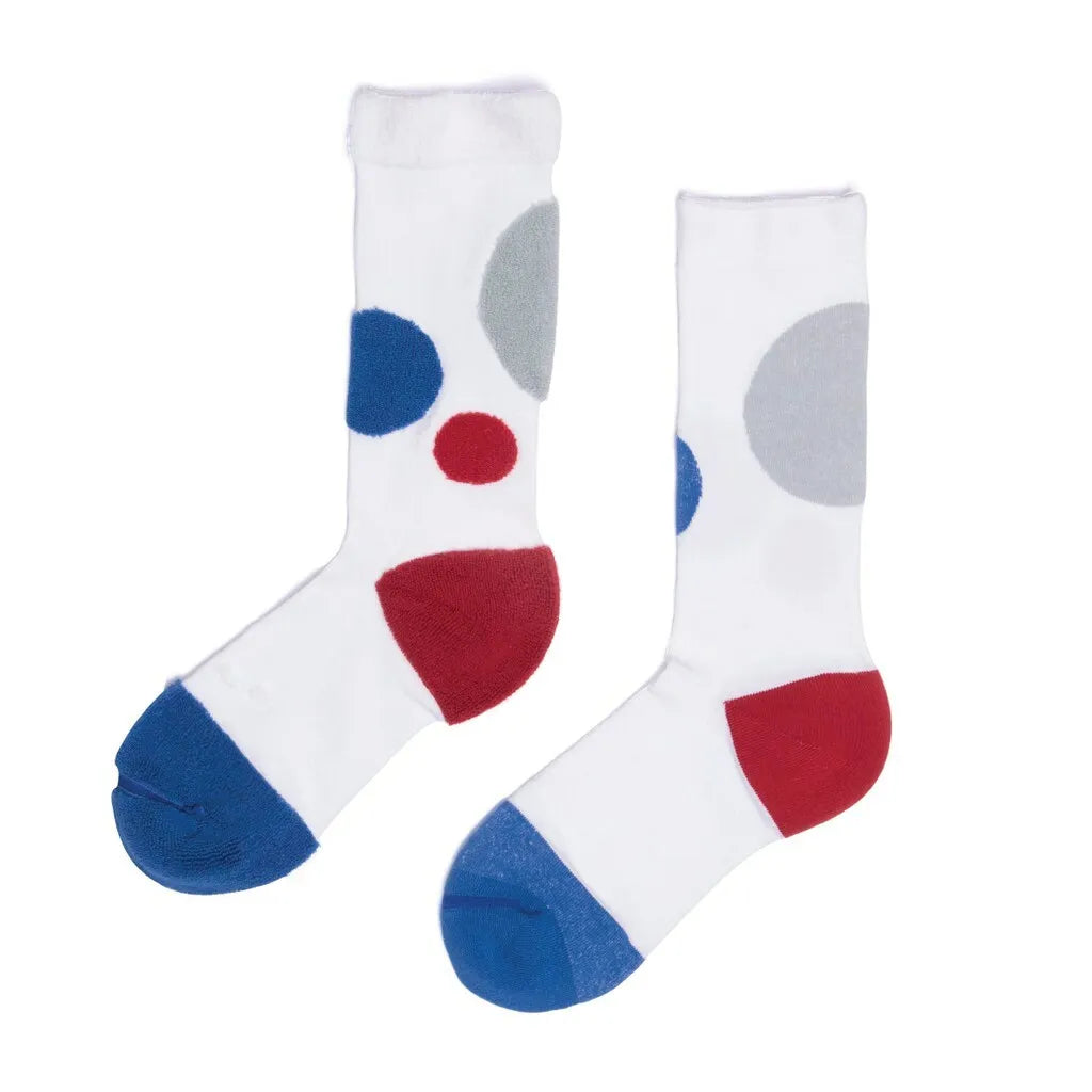 My Inner Beauty - Hati White/ Royal Blue Socks | Reversible Patterned Socks
