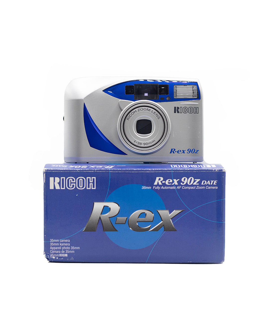 *NEW Ricoh R-ex 90z Date 35mm Point & Shoot Camera with 38-90mm with f/4.9-10.9 lens