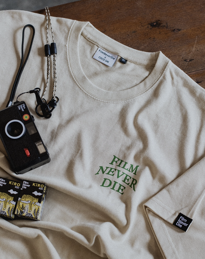 FilmNeverDie New Collection T-Shirt - LIGHT BEIGE - Ready Stock!