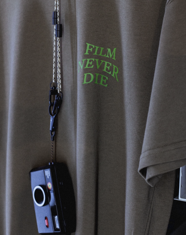 FilmNeverDie New Collection T-Shirt -Neon light logo Brown , Ready Stock!